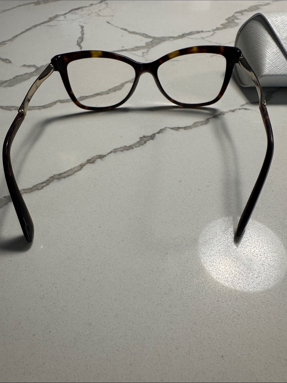 Dolce & Gabbana Brown Tortoise Cat Eye Glasses- prescription lenses with MK case - Picture 5 of 9